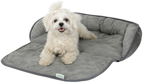 Kerbl Pet Couchkissen Emalia, Hundekissen, Katzenkissen, Hundebett, grau, 98x66x12cm, Polyester, Hunde, Katzen, Schütz für Polstermöbel