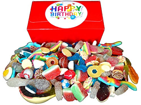 Happy Birthday Pick and Mix Sweets Gift Box - 1 Kilo of Awesome Pick and Mix Sweets in a Gift Box with Colourful Happy Birthday Sticker!