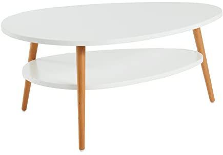 BAÏTA Couchtisch Stone – lackiert, Weiß matt