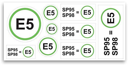 Mygoodprice Stickerbogen Benzin SP95 SP98 E5 neuer Kraftstoff, Vinyl, Grün, Minimalistisch, Stickerbogen, Sticker