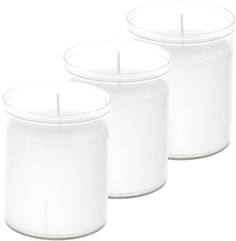 Countryfield 24h-Windlichtkerze Acrylglas XL-Teelicht weiß 9er-Set
