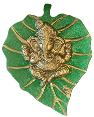 Trendy Crafts Metall Lord Ganesha auf Blatt, wandbehang Artikel für Wand-dekor, Raum-dekor, gut für Warming, hochzeitsgeschenke
