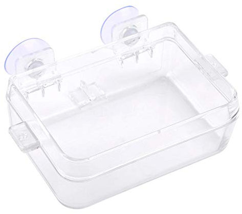 Näpfe für Reptilien & Amphibien,Reptilien Futter automat, transparenter Wurm Lebendfutter futterautomat mit Saugnapf für Gecko-Schlangen-Chamäleon-Leguan-Echse