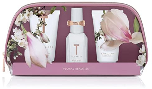 Ted Baker FLORAL BLISS Beauty PVC Bag Gift Set, Body Spray/Wash/Lotion