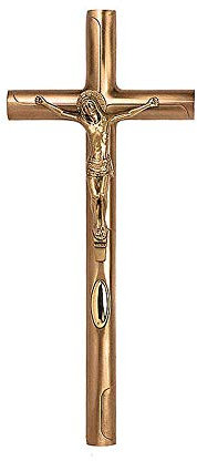 Holyart Wandkreuz in Bronze, 50 cm für den Aussenbereich