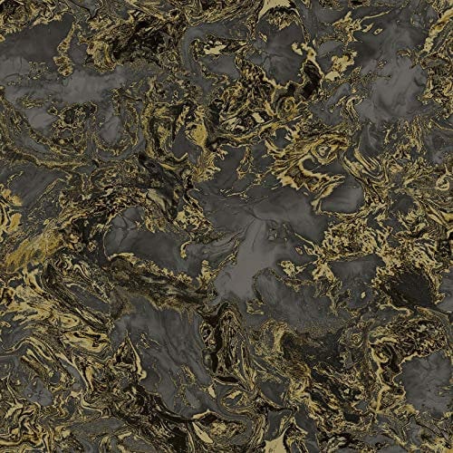 Debona Wallpaper 6357 Debona Liquid Marble Black