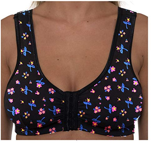 Hillblake Front Fastening Non Wired Cotton Lycra Bra (46)