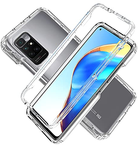 LXHGrowH Hülle für Xiaomi Redmi 10 360°Stoßfest, Transparent | 360 Grad Ganzkörper Stoßfest Handyhülle, Kratzfest Schutzhülle mit Eingebauter Displayschutzfolie, Case Dual