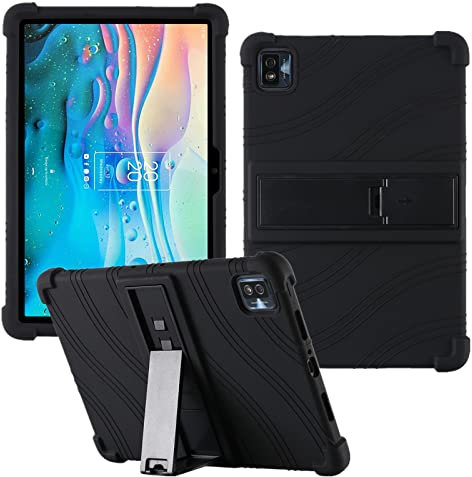HminSen Funda para tablet TCL Tab 10/10s de 10.1 pulgadas, de silicona suave y ajustable para TCL Tab 10/10S 5G 9080G/9081X/9183W 2022 (negro)
