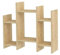 BAKAJI Libreria Bassa Scaffale 6 Ripiani in Legno MDF Tavolino Caffè Laterale Divano Design Moderno Arredamento per Soggiorno Salotto Casa o Ufficio Dimensione 77 x 65 x 22 cm (Quercia)