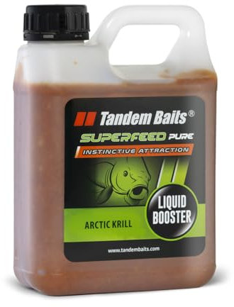 Tandem Baits SuperFeed Pure Booster Arctic Krill | Karpfen Angeln ohne Mühe | für Boilies Köder Große-Fische-Angeln | Karpfenzubehör Profis & Hobby-Angler 1000 ml