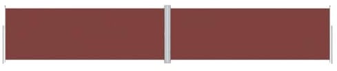 vidaXL Auvent Latéral Rétractable Pare-Brise de Balcon Pare-Soleil de Jardin Pare-Vue de Terrasse Extérieur Patio Arrière-Cour Marron 180x1000 cm