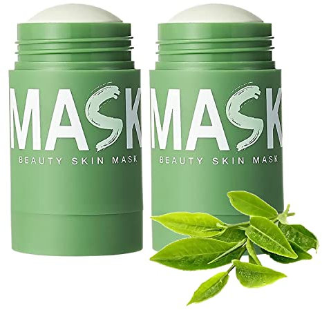 2 Pcs Maiaza Green Mask, Maiaza Green Tea Purifying Clay Stick Mask for Blackheads, Poreless Deep Cleanse Green Tea Plant Cleaning Paste, Deep Cleansing Oil Control