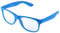 Miobo Sonnenbrillen Party Brillen 1980 style Retro Atzen Nerdbrille Hornbrille Sonnenbrille oder Klarglas Schwarz (Lichtblau Klarglas)