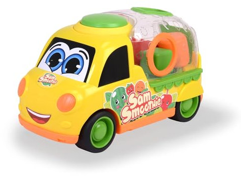 Dickie Toys ABC - Spielzeugauto Sam Smoothie (30cm) - großes Spiel-Auto mit Steckspiel und Rassel-Formen zum Sortieren - Baby Spielzeug ab 1 Jahr (12 Monate)