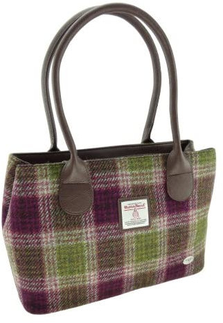 Glen Appin Harris Tweed Classic Handtasche - LB1003 - Cassley, Col 125 - Heather Check