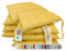 ZOLLNER 8er Set Sitzkissen in 40x40cm - gemütliche Stuhlkissen mit Bindebänder - waschbar bis 30°C - in gelb - Oeko Tex® Zertifiziert