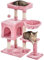Yaheetech Arbre à Chat Hauteur 96cm Arbre à Grimper Griffoir avec Plate-Forme Centre d'activités et Boule en Peluche Rose