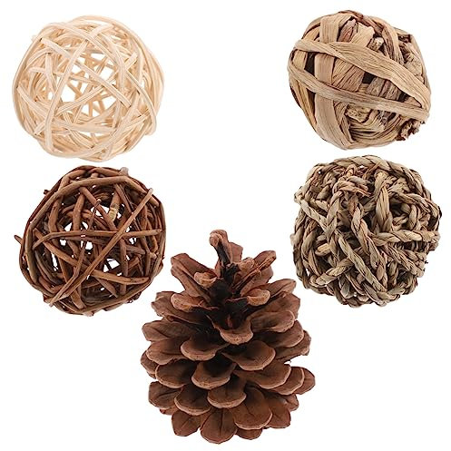 HAPINARY 5stücke Kaubälle Für Kleine Haustiere Geeignet Für Hamster Kaninchen Meerschweinchen Und Ratten Fütterungsspielzeug Zum Zähneknirschen Und Entspannen Spielzeug Für Hamsterkäfig