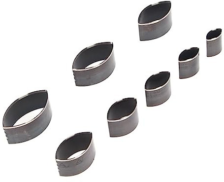 Moule de Poinçonnage en Cuir, 8 Pièces Outil de Poinçonnage en Cuir Blanc de Résistance à l'abrasion en Acier à Haute Teneur en Carbone pour le Bricolage