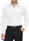 J.VER Chemise anti-taches pour homme - Coupe droite - Infroissable - Manches longues - Classique - Stretch - Chemise d'affaires, de loisirs, de mariage, Blanc., M