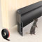 Esufeir 78/2m Negro Burlete Puerta Entrada,Goma Burlete Bajo Puerta Exterior,Autoadhesivo Silicona Aislante Acustico InsonorizarBurletes,Tira Sellado para Puerta Interior,Cubre Puertas el Suelo Frio
