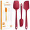 U-Taste Silikonspatel 3er-Set, 315℃ Hitzebeständiger Antihaft-Gummispachtel, Bpa Frei Flexibel Teigschaber & Kuchenschaber zum Kochen Mixen Backen Dekorieren (Rot)