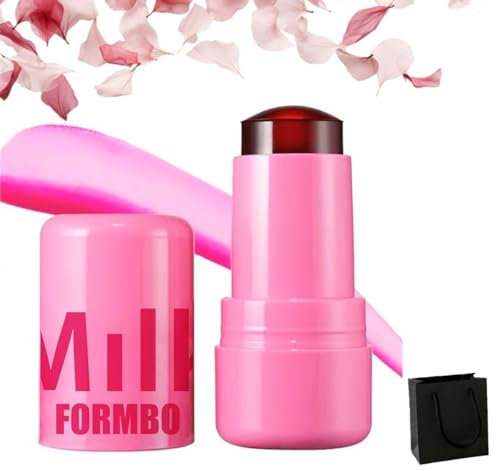 Milk Water Jelly Tint, Milk Makeup Jelly Tint Blush, Sheer Lip & Cheek Stain Makeup Cooling Water Jelly Tint, Water Jelly Tint Stick Sheer Lip & Cheek Stain Finish (#01, M)