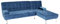 Mendler Schlafsofa HWC-K22AM, Couch Ecksofa Sofa, Liegefläche Links/rechts Schlaffunktion 236cm - Samt blau