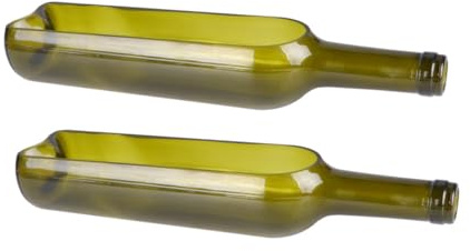 KONTONTY 2 Stück Weinflasche Vase Aus Glas Glas-Kerzenständer Dekoflasche Für Tischdekoration Sukkulenten Kräuter Getrocknete Blumen Schneiden Von Glasflaschenvase Für Wohnaccessoires