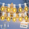 DSLebeen Catena Luminosa Esterno 15M/50FT con 15+1 G40 LED Lampadine di Ricambio, Luci da Esterno Decorazione per Casa, Caffè, Giardino, Festa, Matrimonio, Terrazza e Feste (Cavo Bianco)