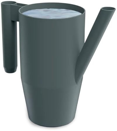 PECZEKO Annaffiatoio da 2,0 litri per casa e giardino – in plastica robusta – annaffiatoio per annaffiare facilmente fiori, piante e piante da camera da letto, 1 set (1 confezione) nero