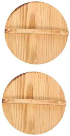 Cabilock Pcs Wooden Saucepan Lids Only Gu Pot Lids for Cookware Reusable Bowl Covers