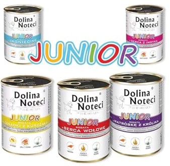 Dolina Noteci JUNIOR Premium Wet Dog Food/Non-Allergic Full of Nutrition Mineral Vitamin - 400g
