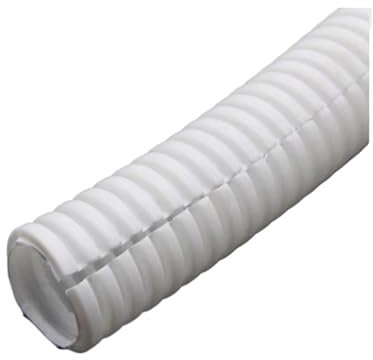Tubo corrugato isolato in PP da 5 metri, tubo flessibile filettato da 11,6 mm a 32 mm, manicotto protettivo in plastica for tubi corrugati(White,AD 25 x ID 20mm)