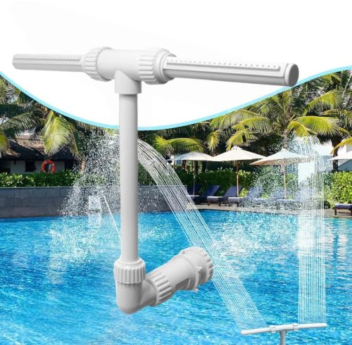 Fontana Della Piscina Per Piscine Fuori Terra Con Doppio Spruzzo | Cascata A Doppio Getto Regolabile, FontanaPer PiscinaFuori Terra A Cascata Fontane Per Piscine Interrate