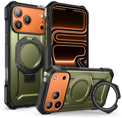 SUPCASE für iPhone 17 Pro Max Hülle mit Ringhalter (Unicorn Beetle Grip), [Kompatibel mit MagSafe] Slim Schutzhülle Robust Case Magnetische Handyhülle für iPhone 17 Pro Max 6.9‘’ 2025 (Grün)