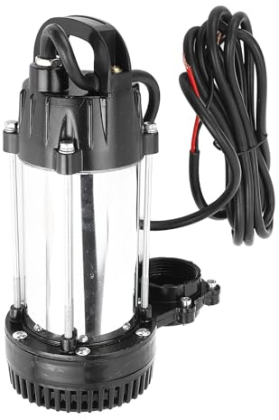 Itonash Solar Wasserpumpe, Tauch Pumpe DC12V 220W mit Edelstahl Gehäuse und ABS-Laufrad, für Bauernhof-Garten-Teich-Swimmingpool