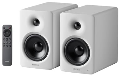 Edifier M90 Compact Bookshelf Speakers, Hi-Res Audio, LDAC, 100W RMS, White