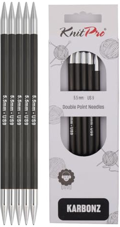 KnitPro Karbonz Double Pointed Needles 6 (15cm) | 5.50 mm