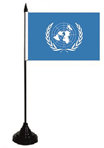 U24 Tischflagge UNO UN United Nations Flagge Fahne Tischfahne 10 x 15 cm