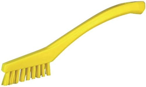 Vikan 44016 Very Hard Detail Brush, Yellow, 205mm Length, 20mm Width, 40mm Height, 4401