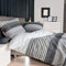 Janine Mako Satin Bettwäsche 240 x 220 cm Satin Bettbezug grau Palermo Bettwäsche grau aus Baumwolle