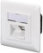 DIGITUS Scatola di giunzione Cat-5e - 2 porte RJ45 - Presa di rete da incasso - Alimentazione orizzontale - Compatibile con il design - Bianco puro