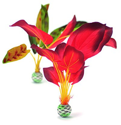 biOrb Juego de plantas de seda de color verde y rojo en tamaño L