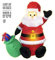 W WIDMANN MILANO Party Fashion 7503B - Aufblasbarer leuchtender Weihnachtsmann mit integriertem Gebläse, 122 cm, Dekoration