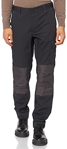 Pantaloni da lavoro da uomo U-Power, pantaloni cargo elastici in vita, con tasche per ginocchiere, tasche multiple, tessuto confortevole, usura esterna resistente e durevole (Grey Meteorite-46)