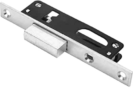 Serrure mini verrou pour portes en aluminium uniquement, avec trou cylindrique ovale, sans cylindre et contreplaque.