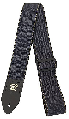 Ernie Ball Gitarrengurt aus Jeansstoff, blau (Indigo Rinse)