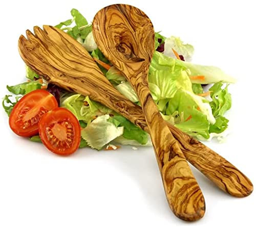 Chambi Couverts à salade bois d'Olivier 30 cm